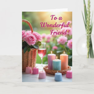 Carte de célébration de Rose Friend