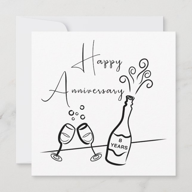 Carte de célébration du 8° anniversaire du Joyeux  (Devant)