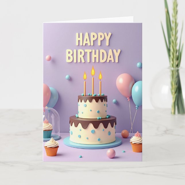 Carte de célébration lavande (Devant)