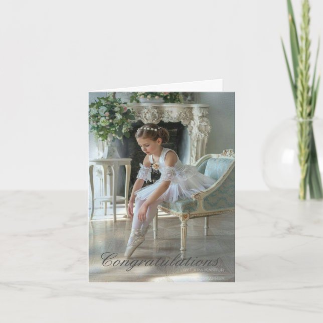 Carte de célébration personnalisée - Ballerina (Devant)