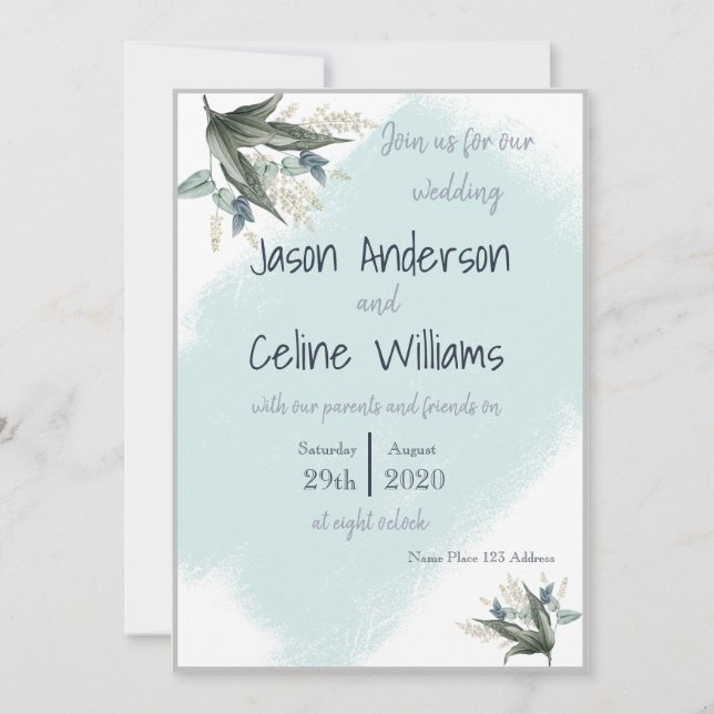 Carte de célébration pré-Mariage unique (Devant)