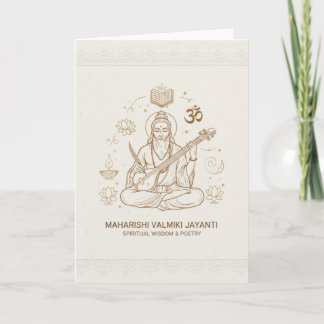 Carte de célébration Valmiki jayanti