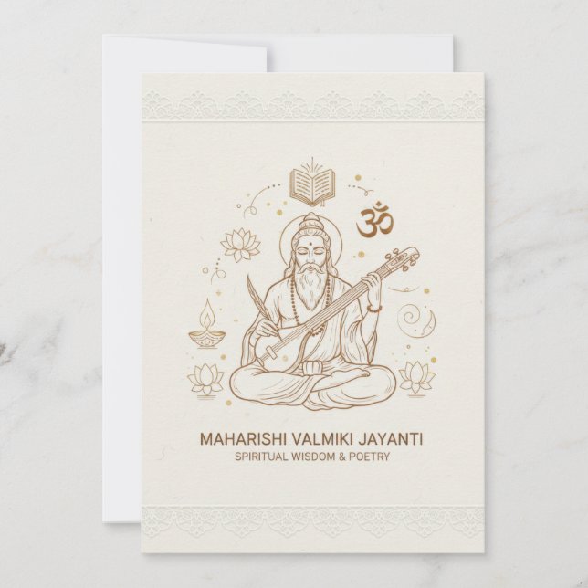 Carte de célébration Valmiki jayanti (Devant)