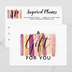 Carte de certificat-cadeau Aquarelle Purple & Gold