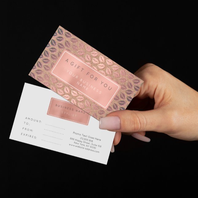 Carte de certificat cadeau Customisée Rose Gold (Créateur téléchargé)
