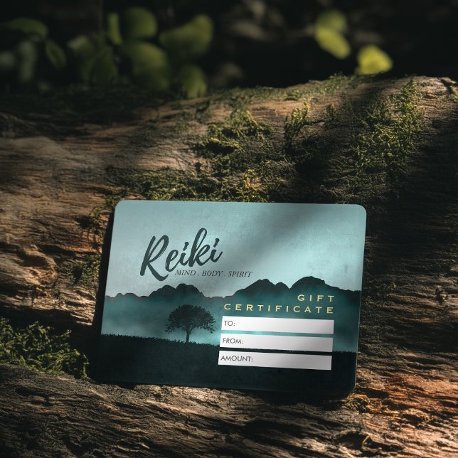 Carte de certificat-cadeau Reiki Master Yoga Instr (Créateur téléchargé)