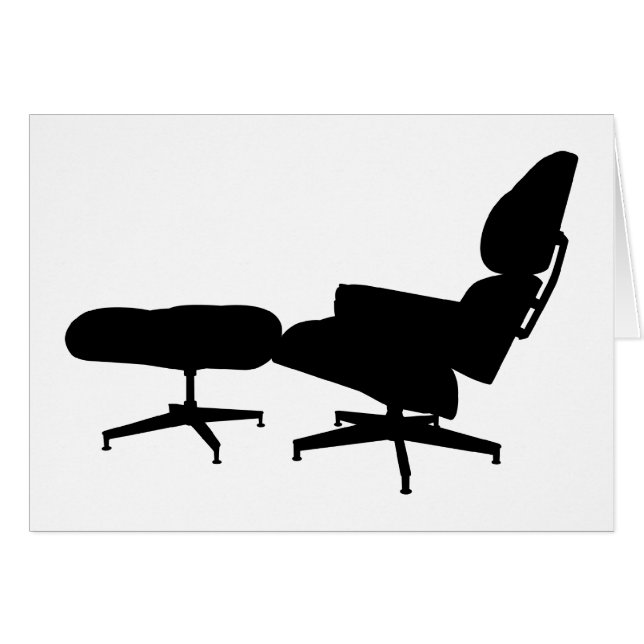 Carte de chaise longue et de tabouret d'Eames (Devant horizontal)