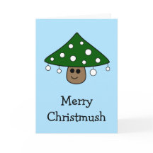 Carte de champignons de Noël Arbre