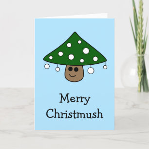 Carte de champignons de Noël Arbre