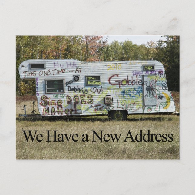 Carte de changement d'adresse amusante - Graffiti  (Devant)