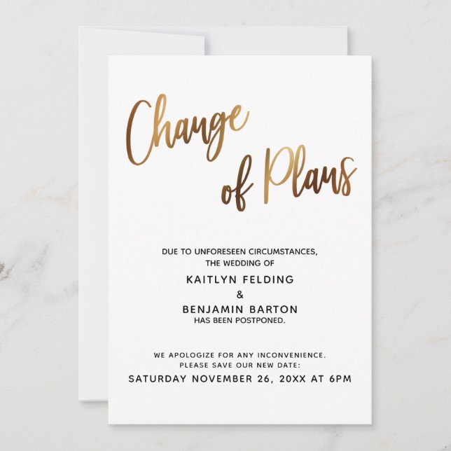 Carte de changement de régime reportée au Mariage  (Devant)