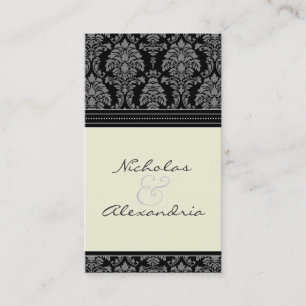 Carte de charme de Web de mariage damassé