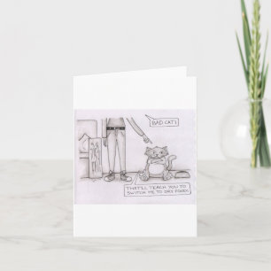 carte de chat amusante