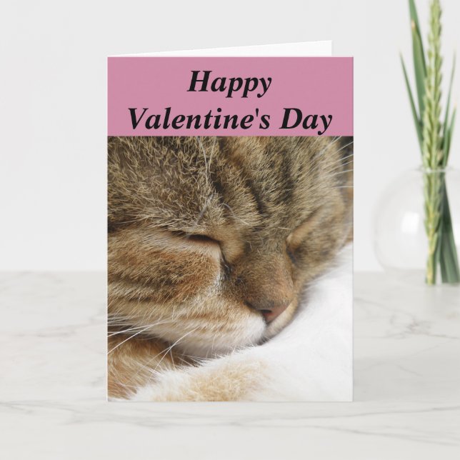 Carte de chat de heureuse Sainte-Valentin (Devant)