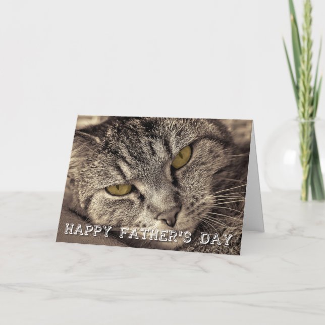 Carte de chat de la fête du Père (Devant)