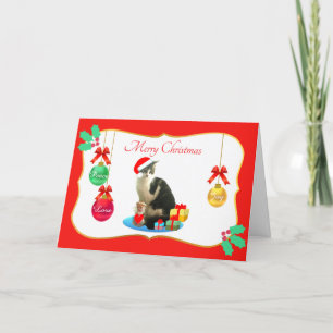 Carte de chat de MERLIN de Noël