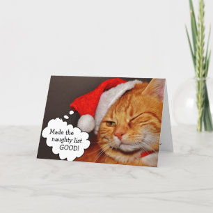 Carte de chat de Noël joyeux