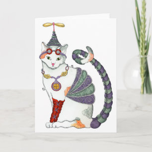 Carte de chat de Steampunk Gretel