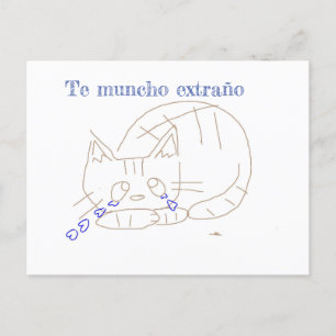 carte de chat déchiré