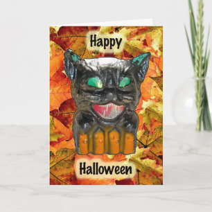 Carte de chat Papier Mache Halloween
