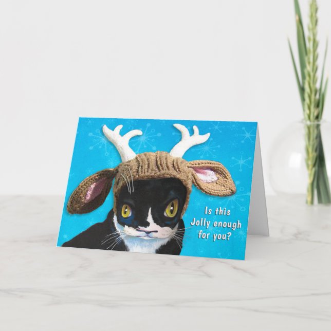 Carte de chat pas si Jolly (Devant)