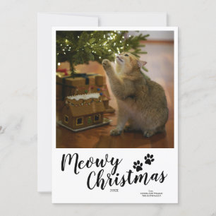 Carte de chat personnalisée pour le script de Noël