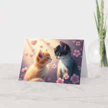 Carte de chat Romantique Valentines
