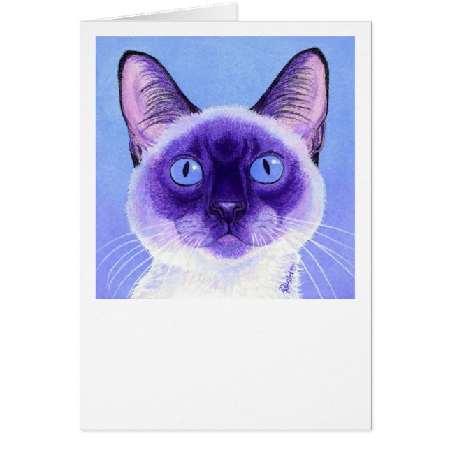 Carte de chat siamois (Devant)
