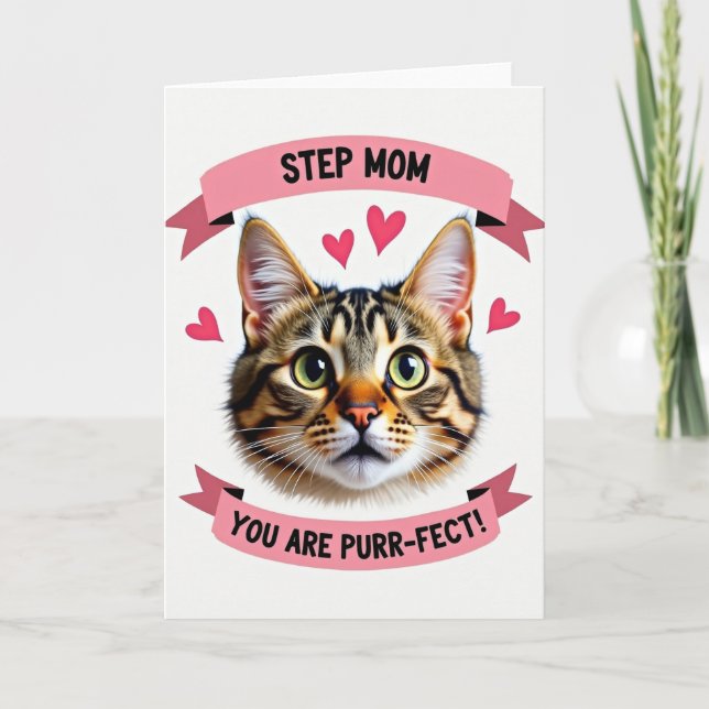 Carte de chat tabby parfaite pour belle-mère (Devant)