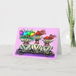 Carte de chats de Pâques