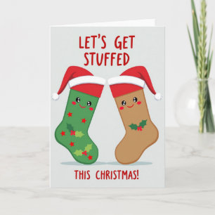 Carte de chaussette de Noël remplie