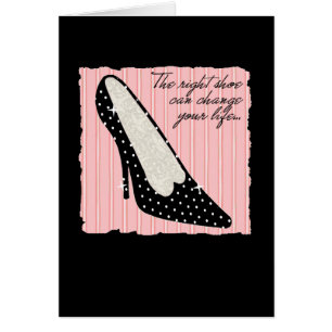 Carte de chaussure de point de polka