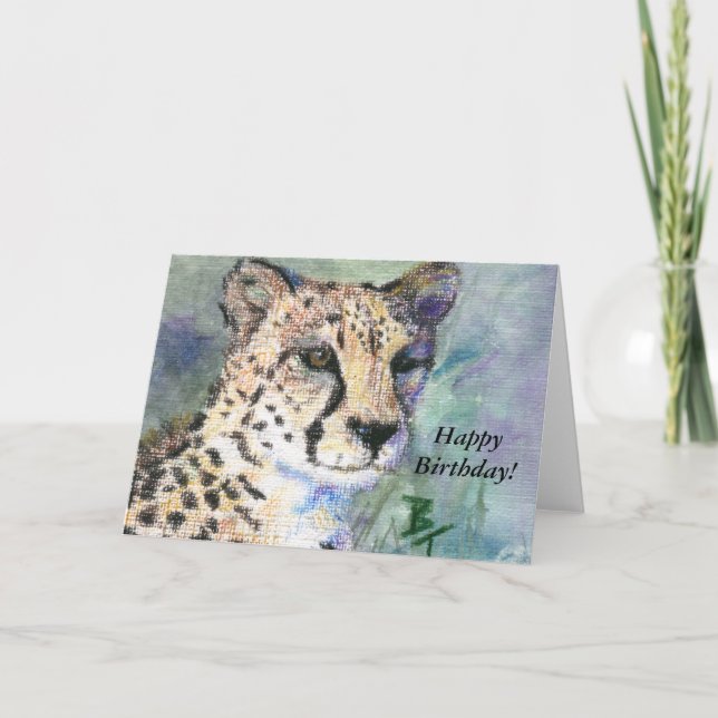 Carte de Cheetah Portrait (Devant)