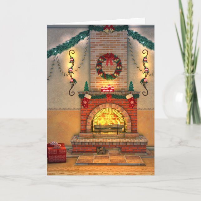 Carte de cheminée de Noël (Devant)