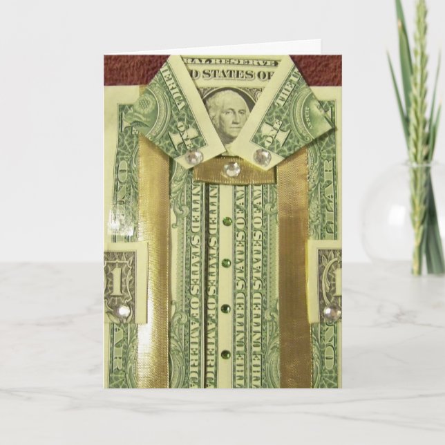 Carte de chemise du dollar d'argent d'anniversaire (Devant)