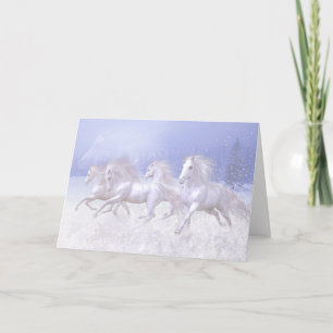 Carte de chevaux de neige