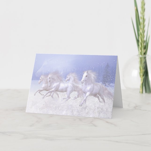 Carte de chevaux de neige (Devant)