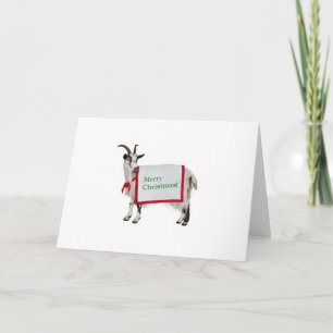 Carte de chèvre de Joyeux Noël
