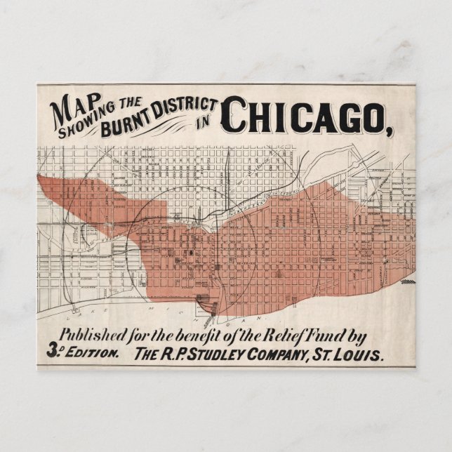 Carte de Chicago à partir de 1871 après incendie R (Devant)