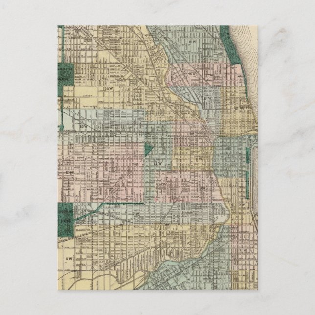 Carte de Chicago City (Devant)