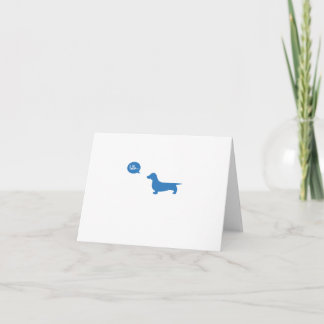 Carte de chien bleu Hello