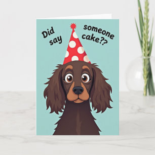Carte de chien de joie d'anniversaire