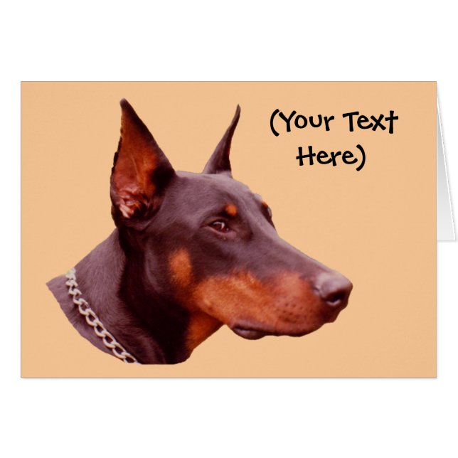 Carte de chien de Pinscher de dobermann (Devant Horizontal)