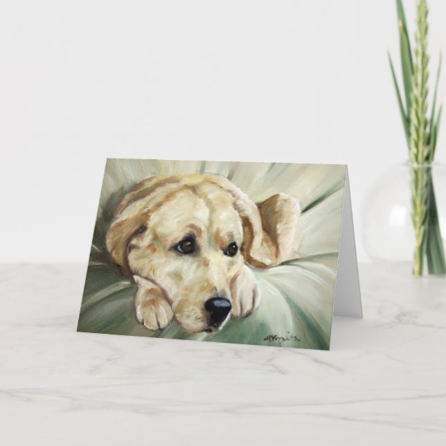 Carte de chien de repérage du Labrador jaune (Devant)