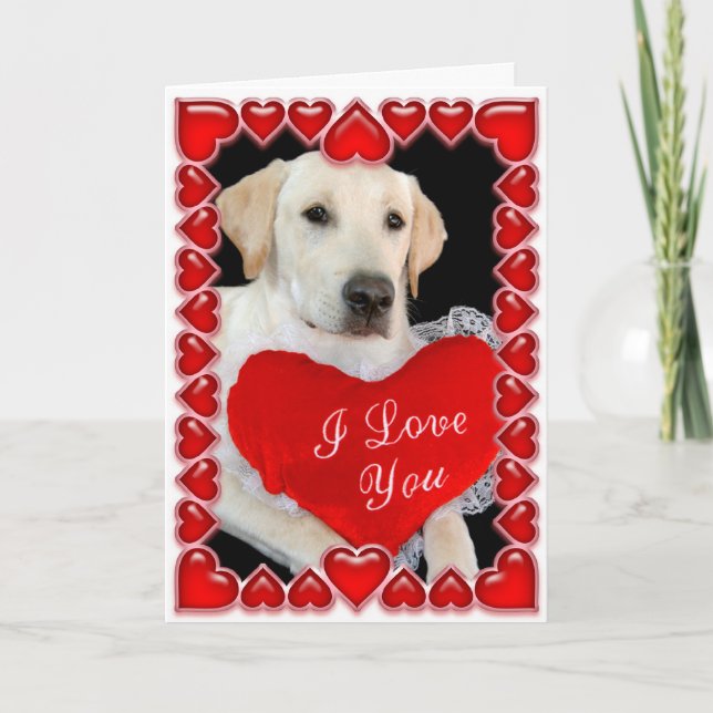 Carte de chien de Saint-Valentin (Devant)