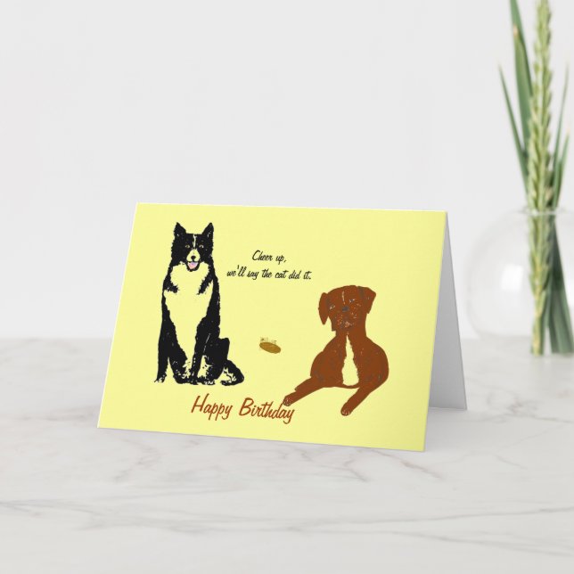 Carte de chien, drôle. (Devant)