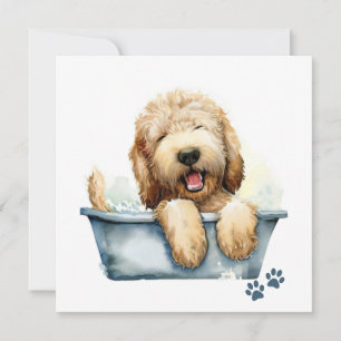 Carte de chien Labradoodle