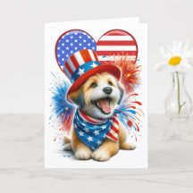 Carte de chien patriotique