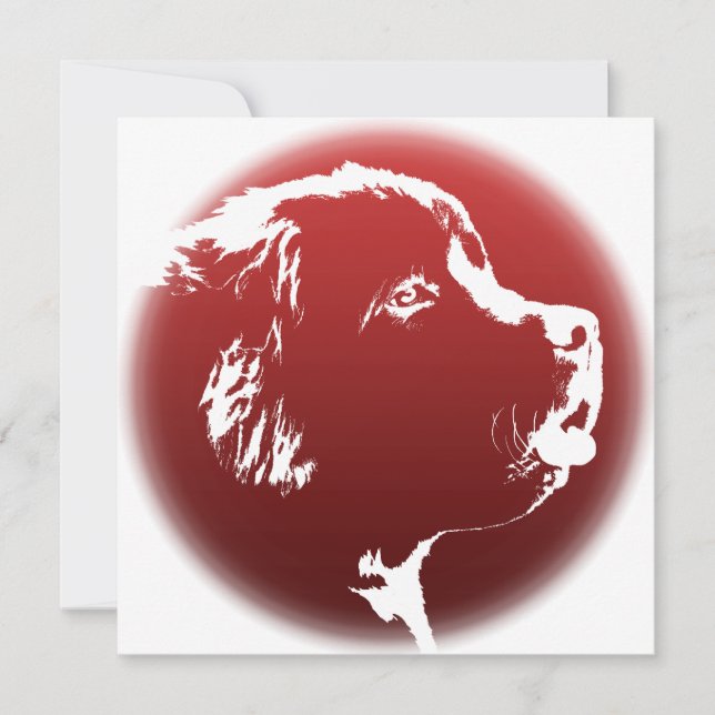 Carte de chien personnalisée Invitations de Terre- (Devant)