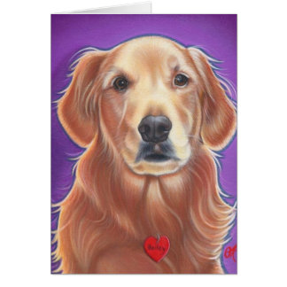 Carte de chien sauvage de golden retriever